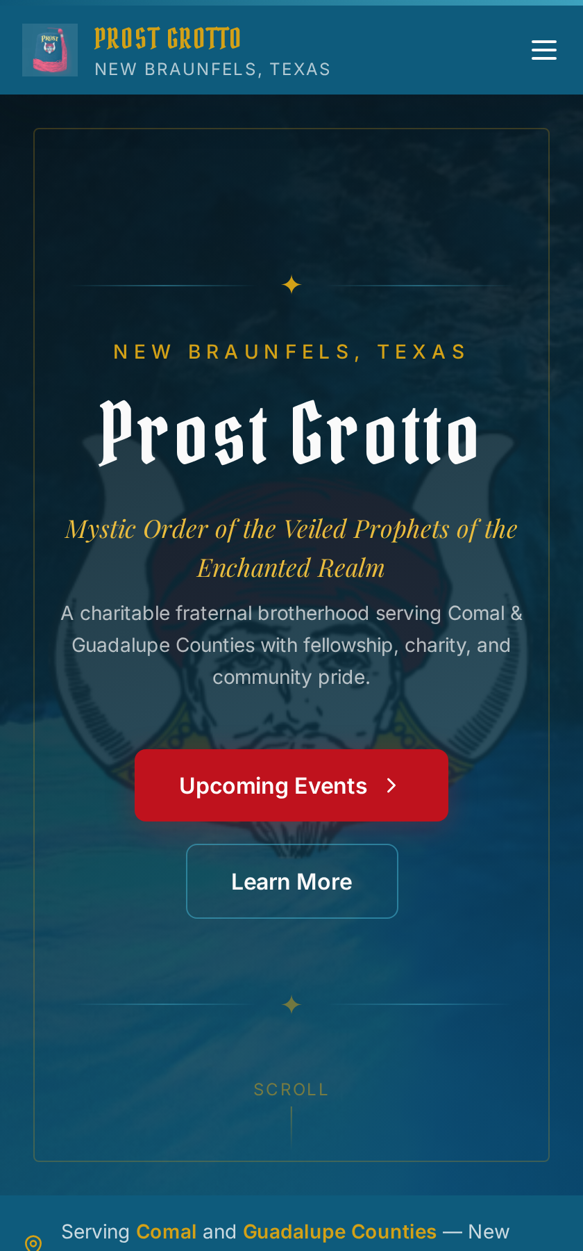 Prost Grotto — mobile view